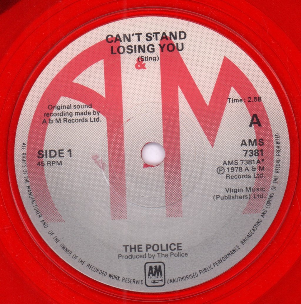 Police - Can't Stand Losing You - 7 Inch