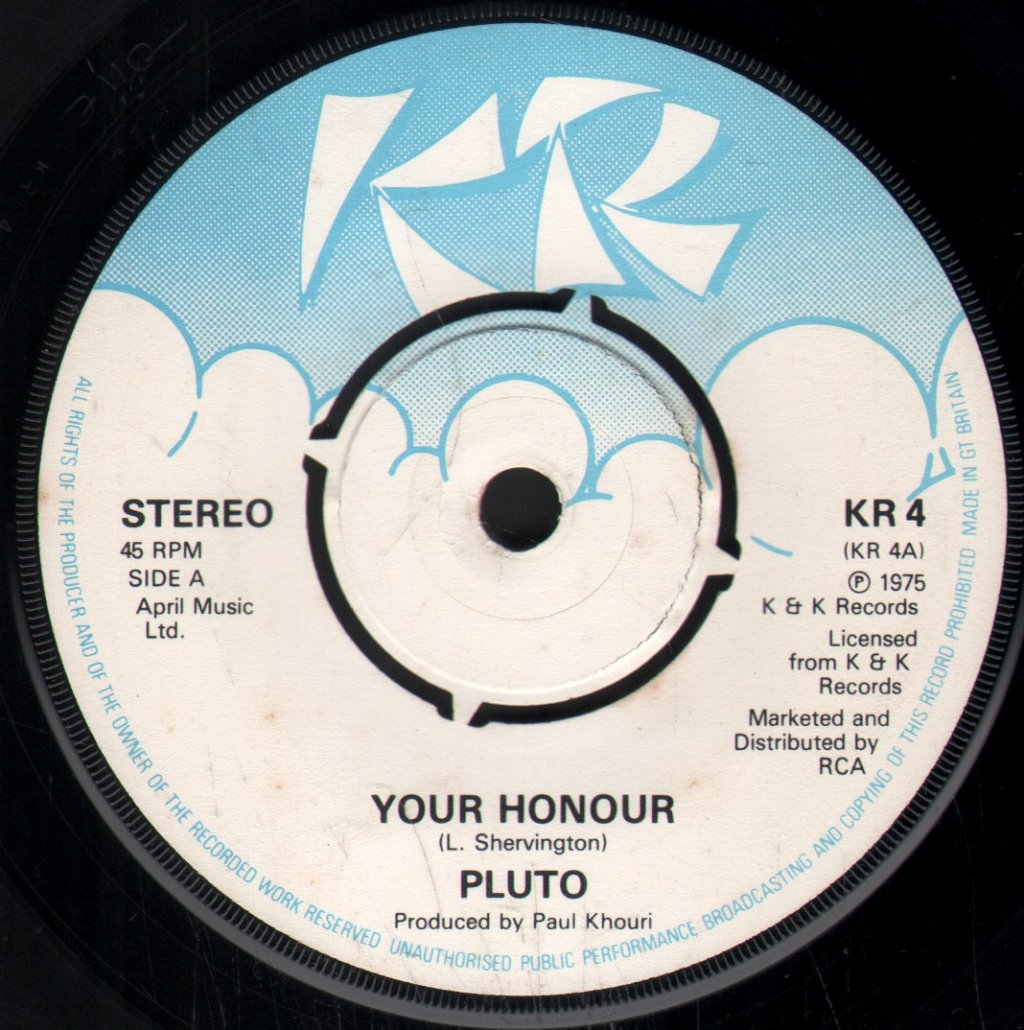 Pluto (Reggae) - Your Honour - 7 Inch