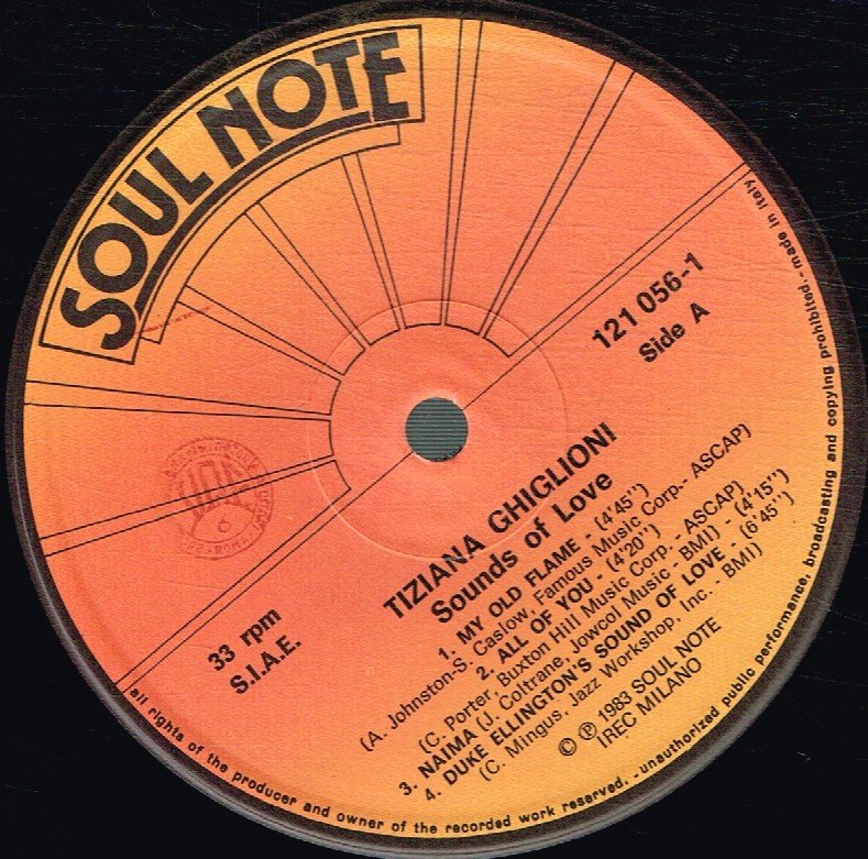 Tiziana Ghiglioni - Sounds Of Love - Lp