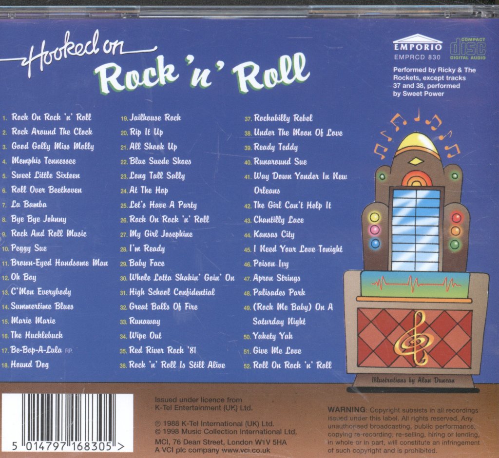 Ricky and The Rockets And Sweet Power - Hooked On Rock 'N' Roll - Cd