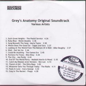 Various Artists - Grey's Anatomy - Cdr
