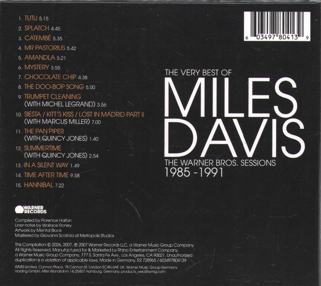 Miles Davis - The Very Best of The Warner Bros. Sessions - Cd