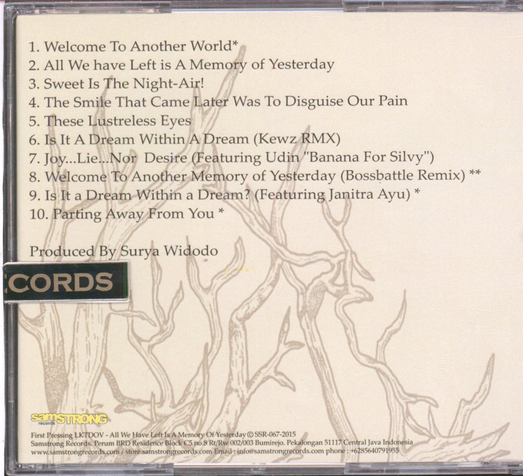 LKTDOV - All We Have Left Is A Memory Of Yesterday - Cd
