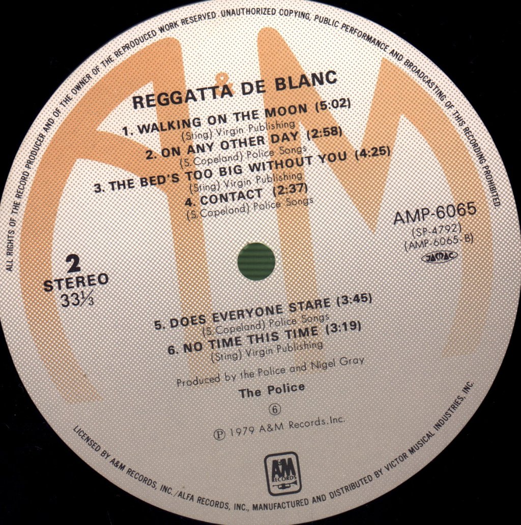 Police - Reggatta De Blanc - Lp