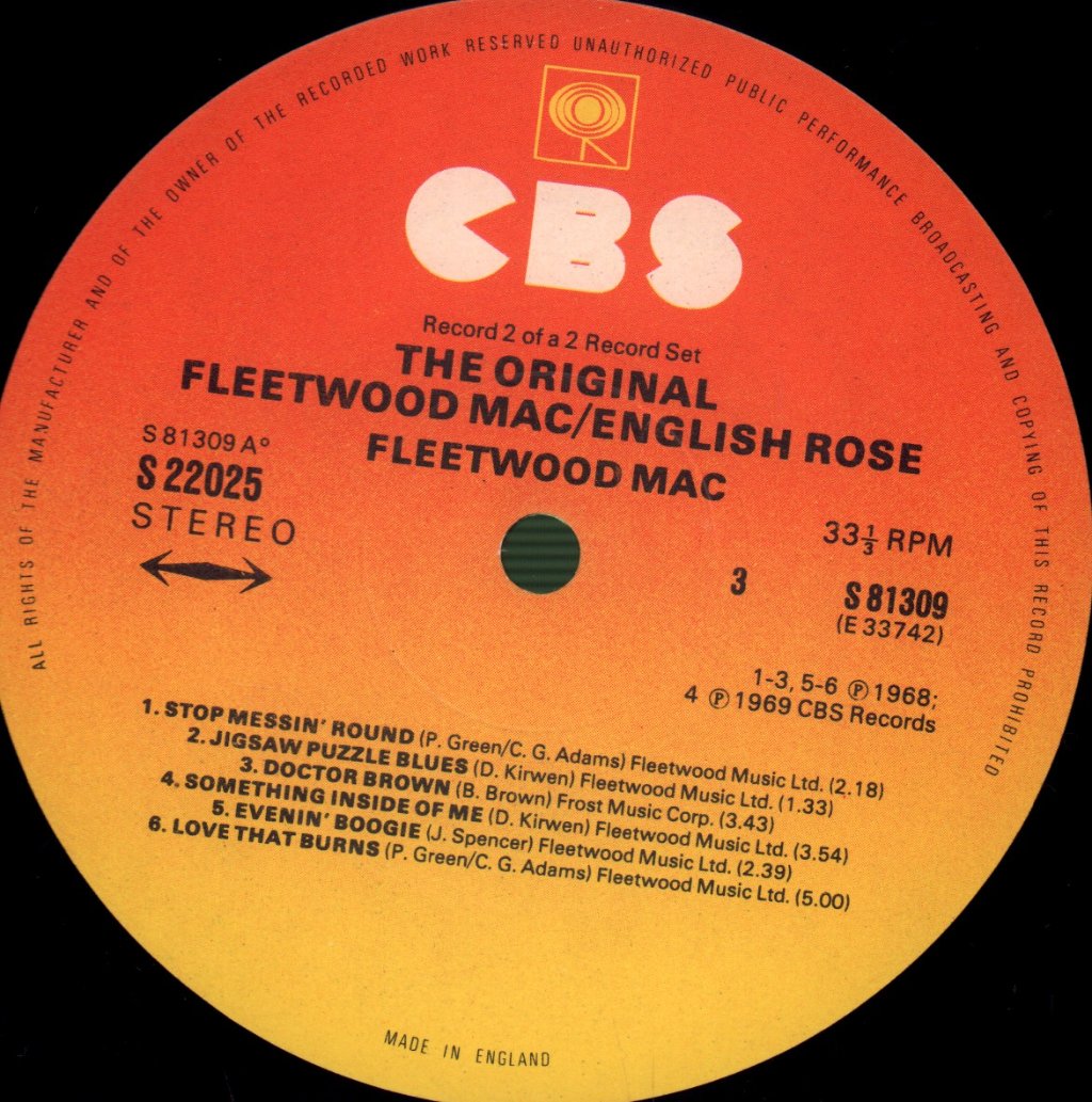 Fleetwood Mac - Original Fleetwood Mac / English Rose - Double Lp