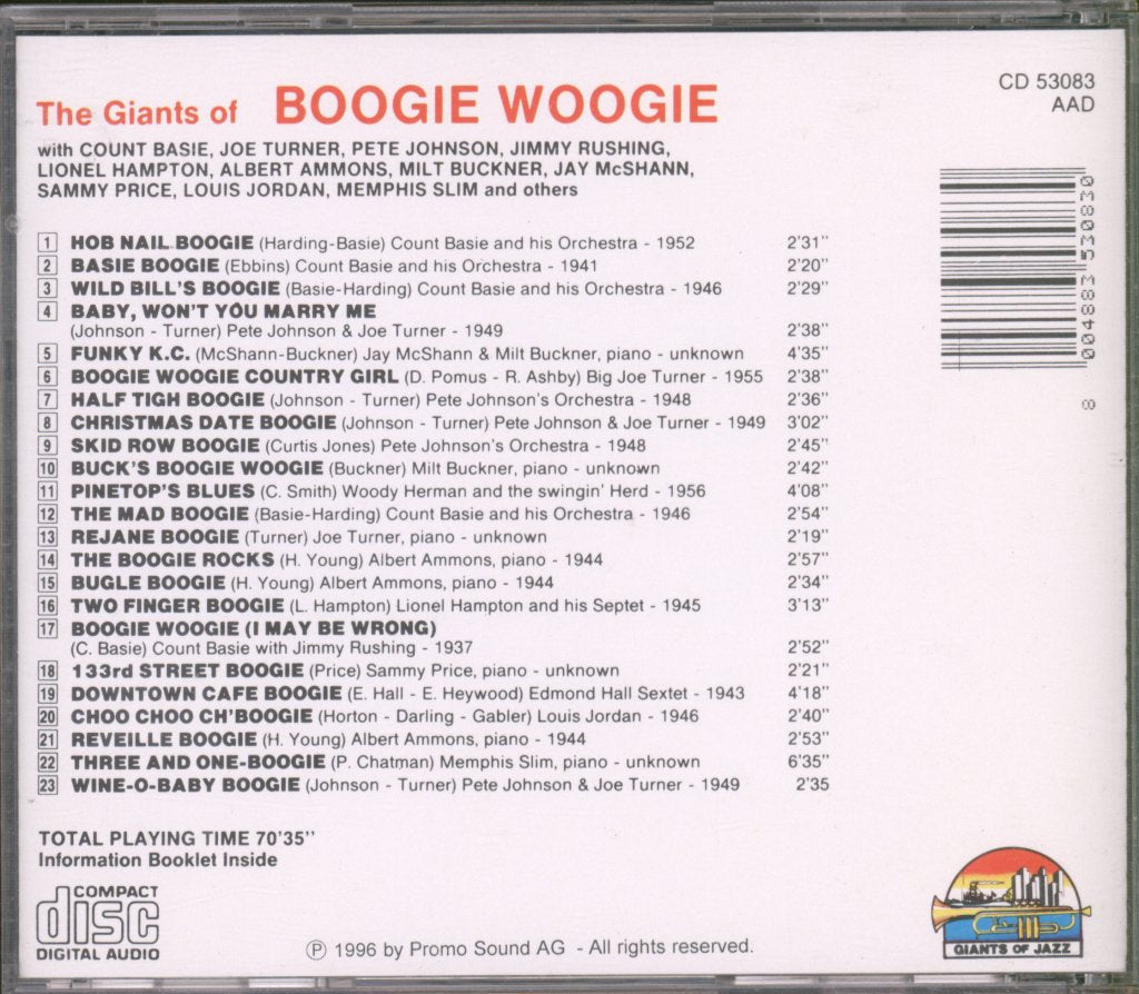 Various Artists - Giants Of Boogie Woogie - Cd