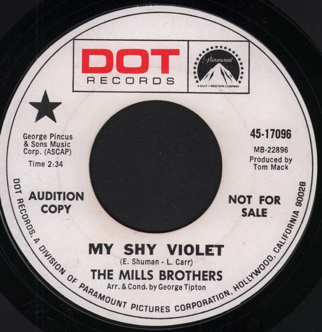 Mills Brothers - My Shy Violet - 7 Inch