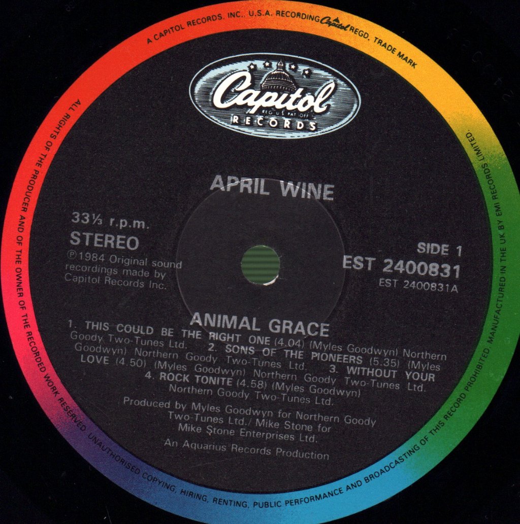 April Wine - Animal Grace - Lp
