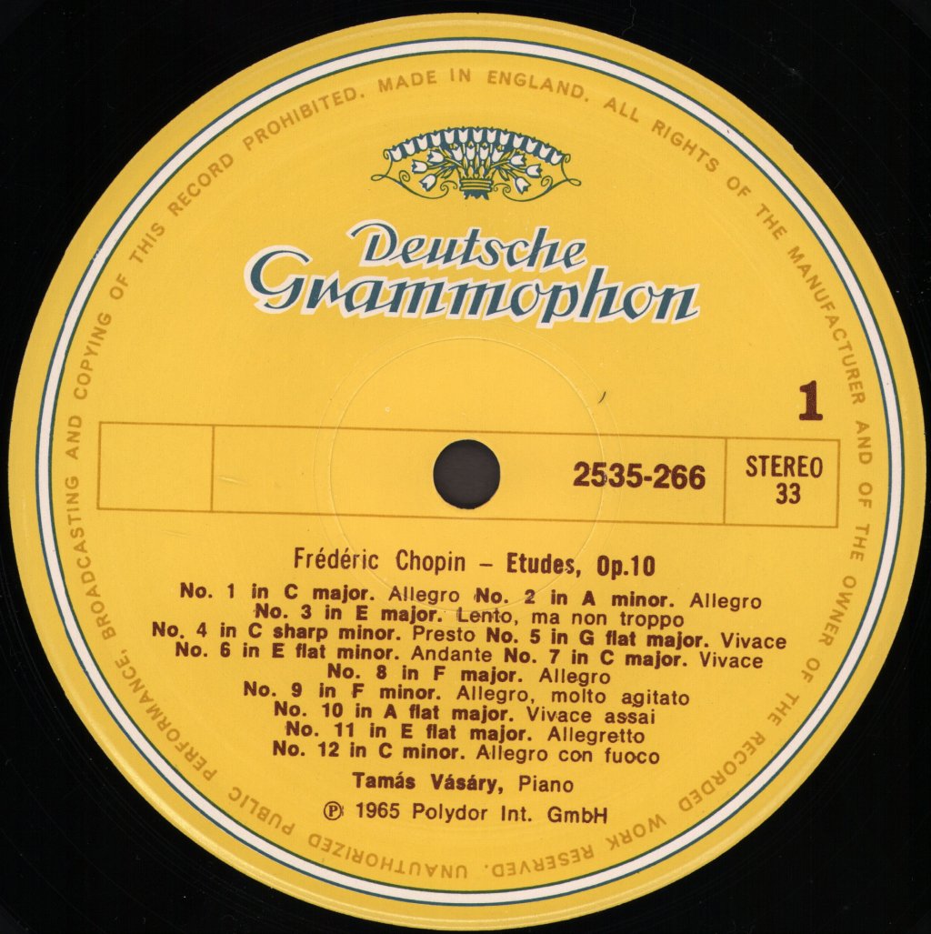 Tamas Vasary - Frederic Chopin - Waltzes - Etudes - Double Lp