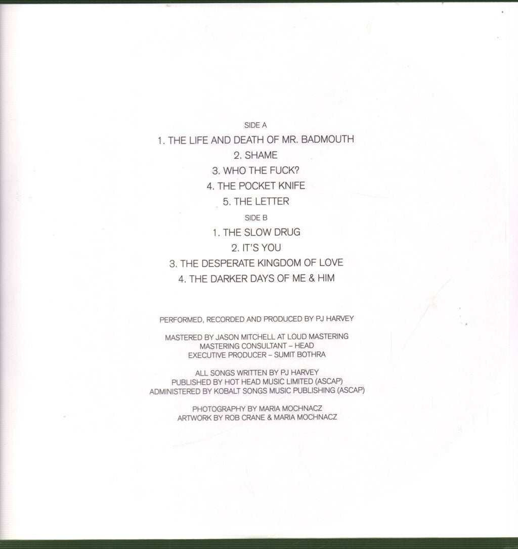 PJ Harvey - Uh Huh Her ‎– Demos - Lp