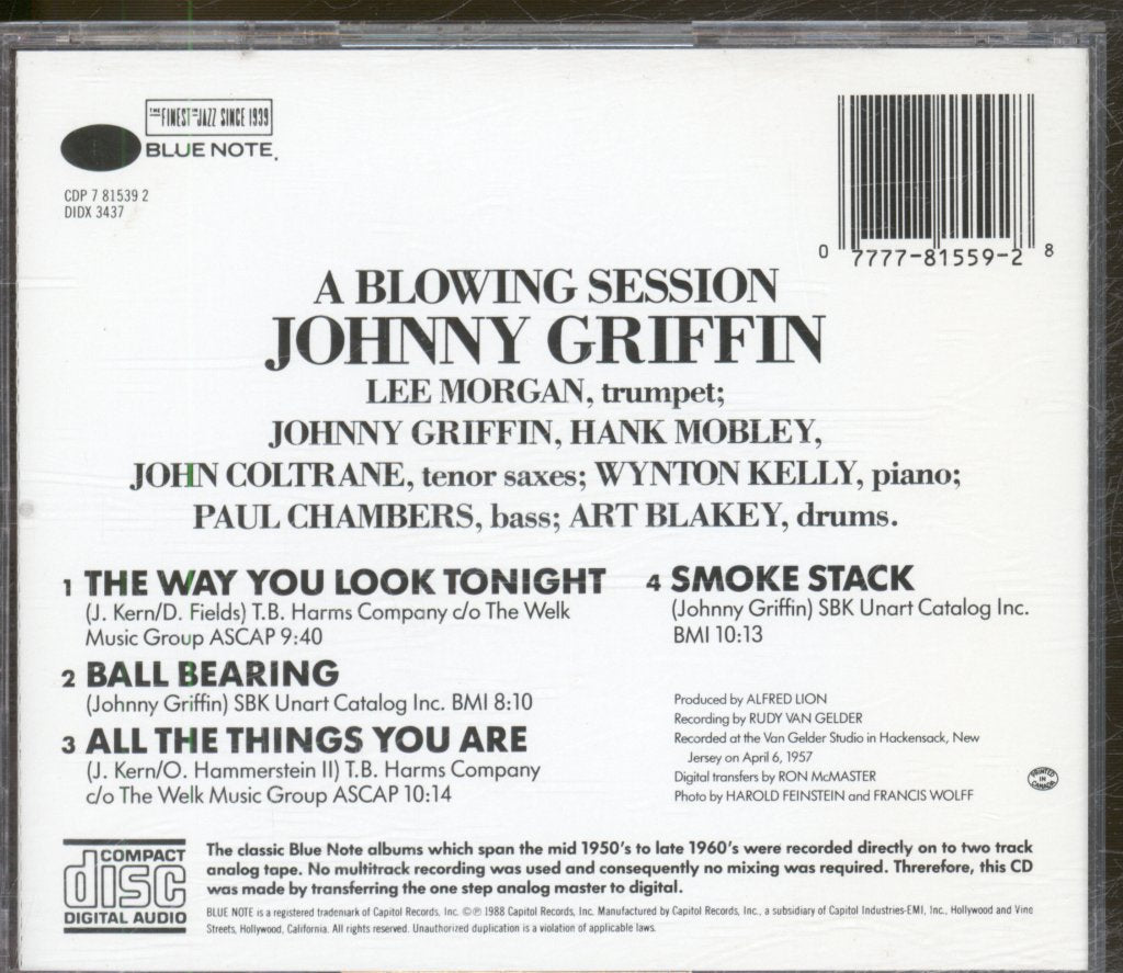 Johnny Griffin - A Blowing Session - Cd