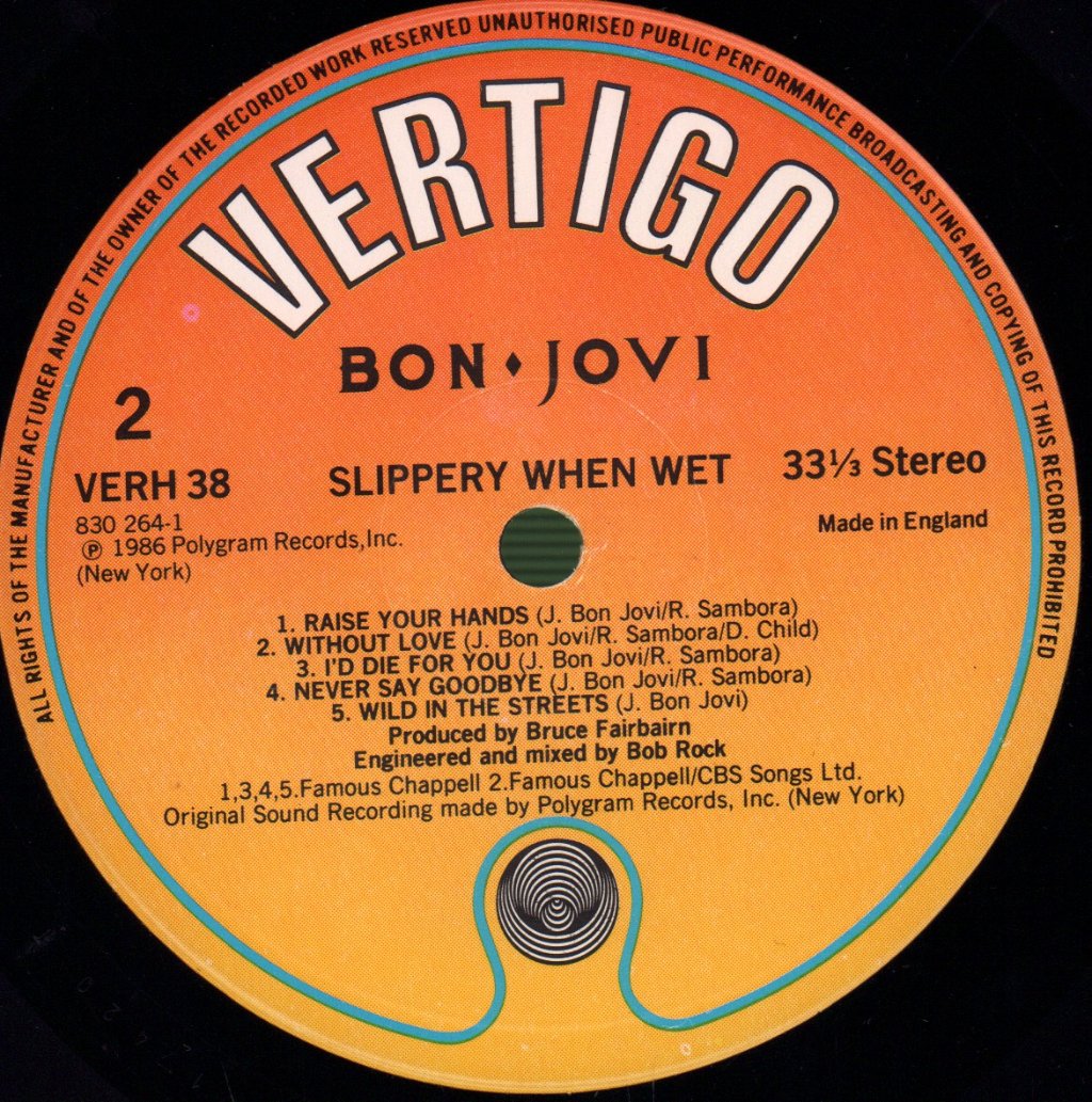 Bon Jovi - Slippery When Wet - Lp