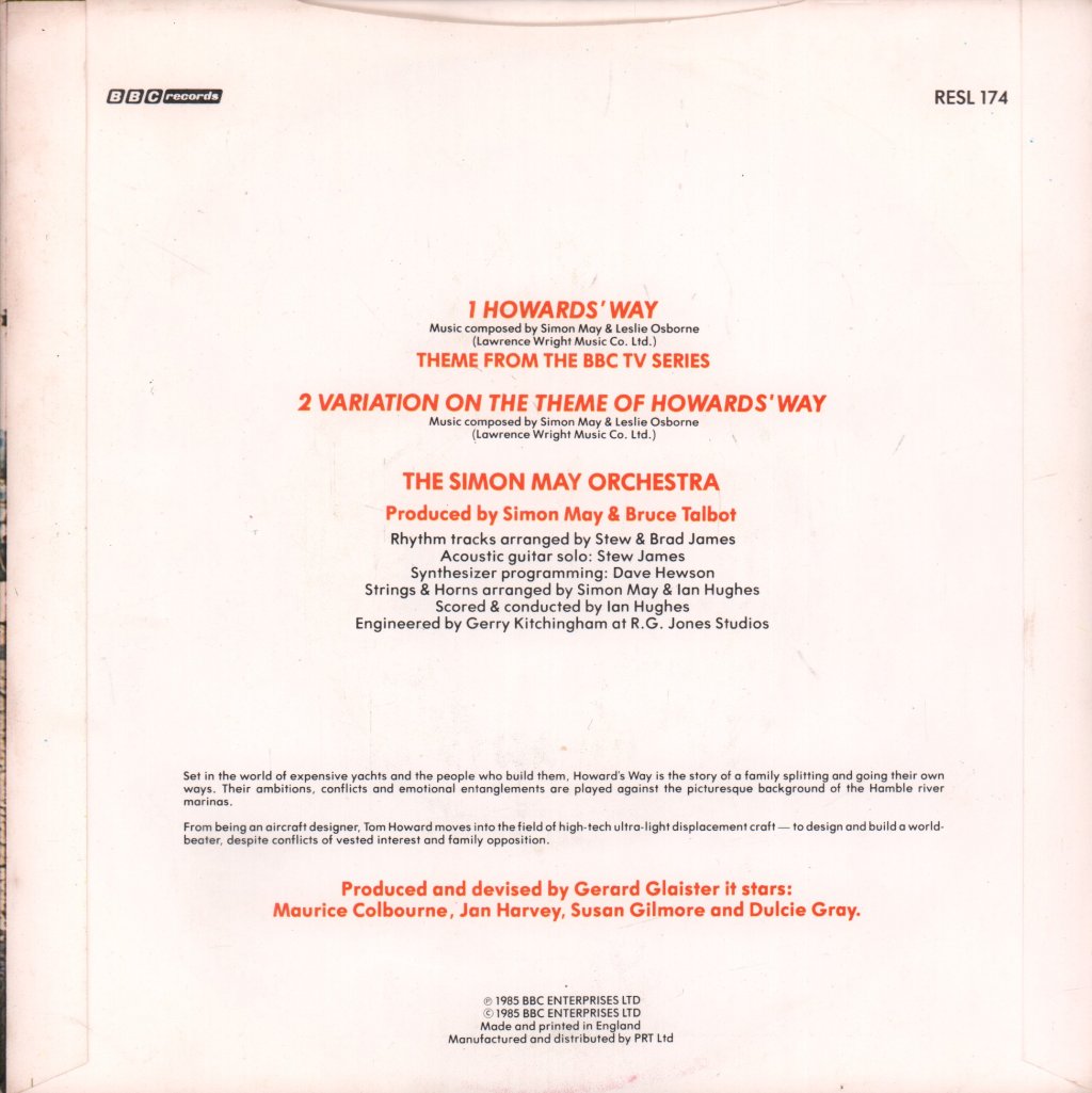 Simon May Orchestra - Howards Way - 7 Inch