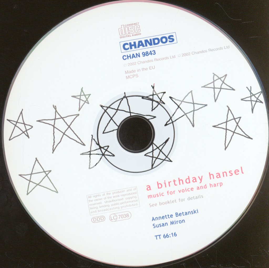 Annette Betanski and Susan Miron - A Birthday Hansel - Cd