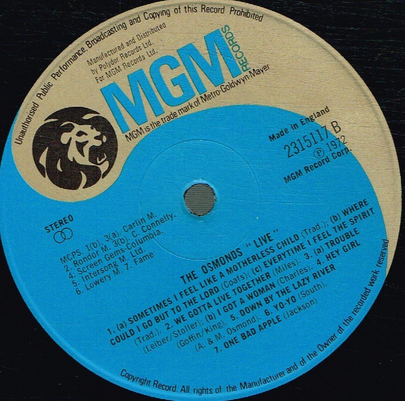 Osmonds - Live - Lp