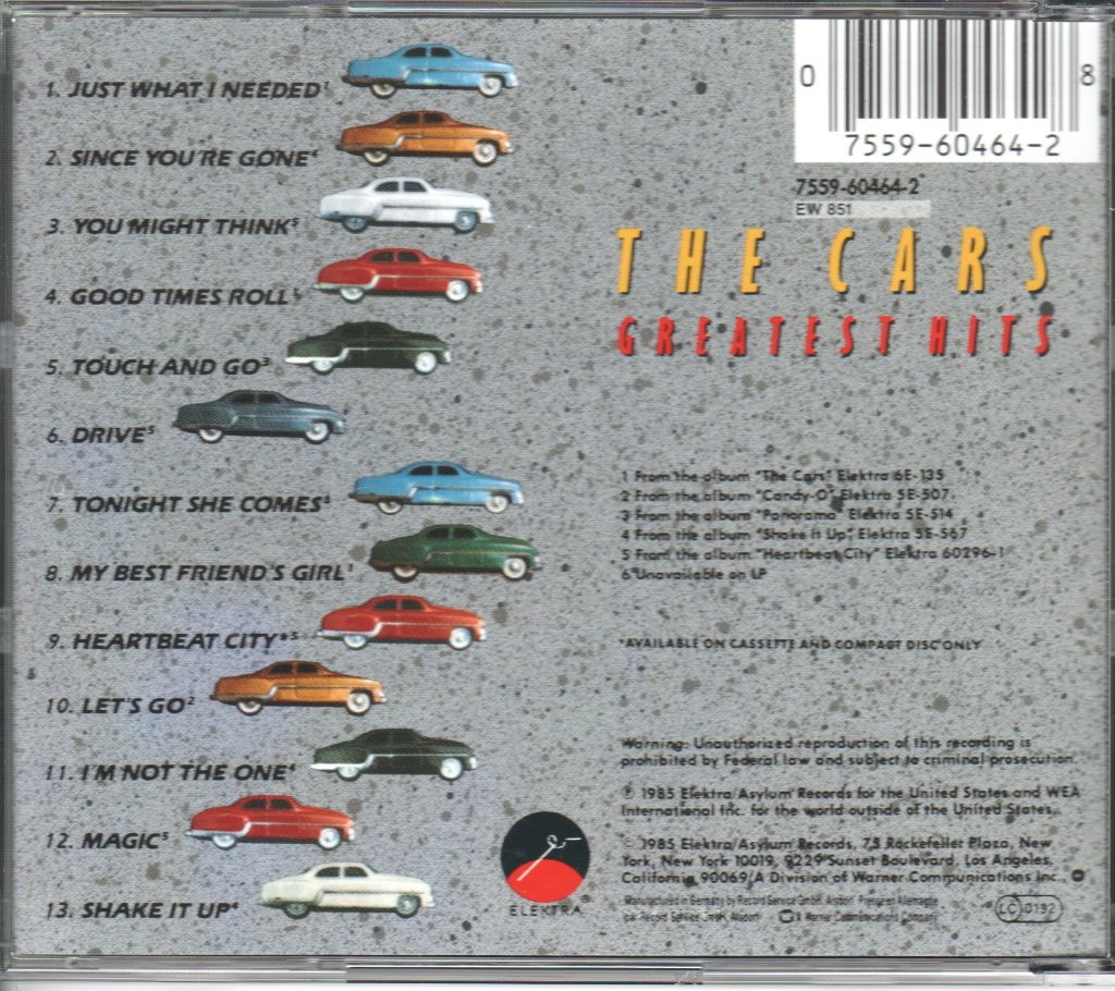 Cars - Greatest Hits - Cd