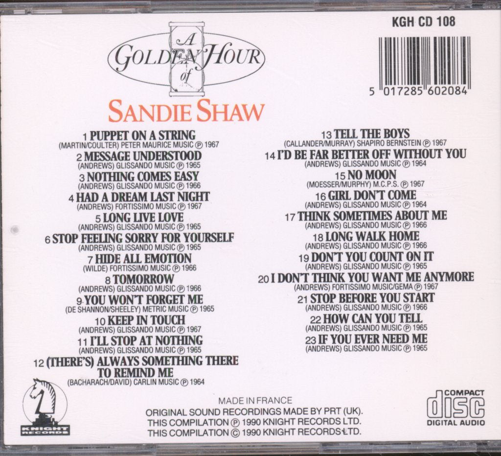 Sandie Shaw - A Golden Hour Of Sandie Shaw - Cd