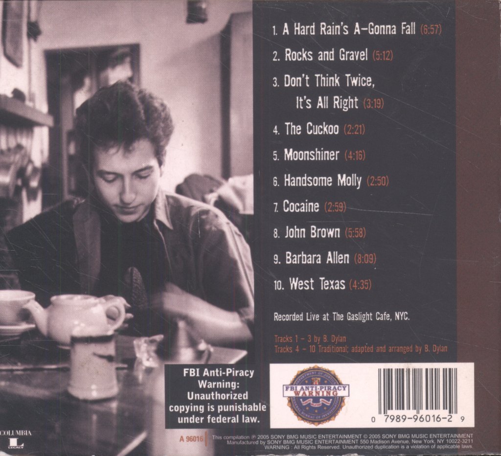 Bob Dylan - Live At The Gaslight 1962 - Cd