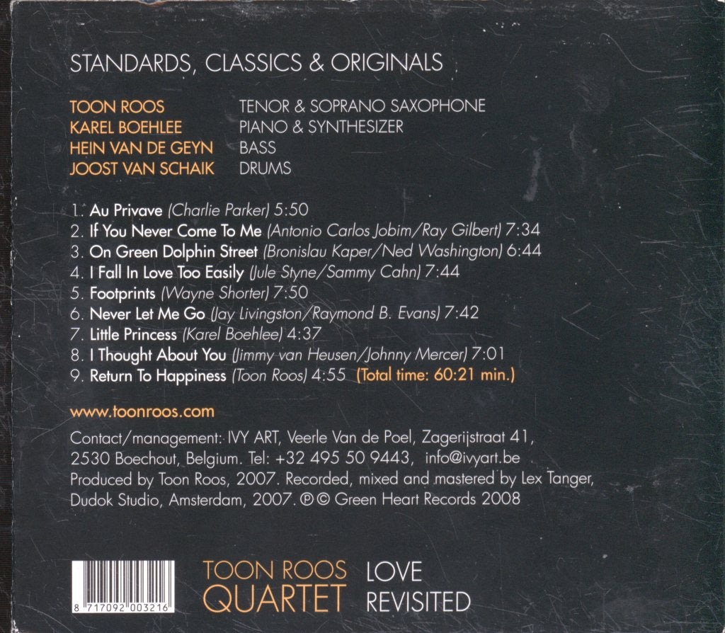 Toon Roos Quartet - Love Revisited - Cd