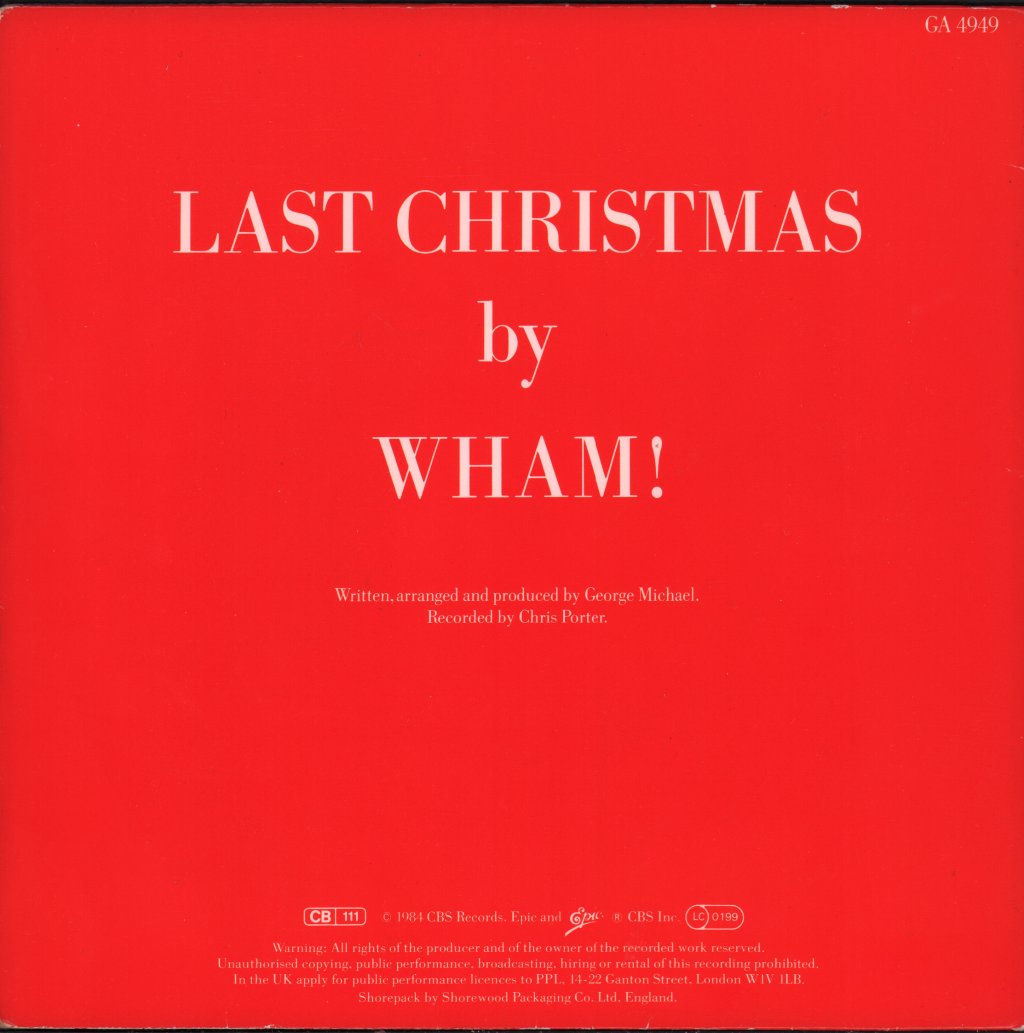Wham - Last Christmas - 7 Inch