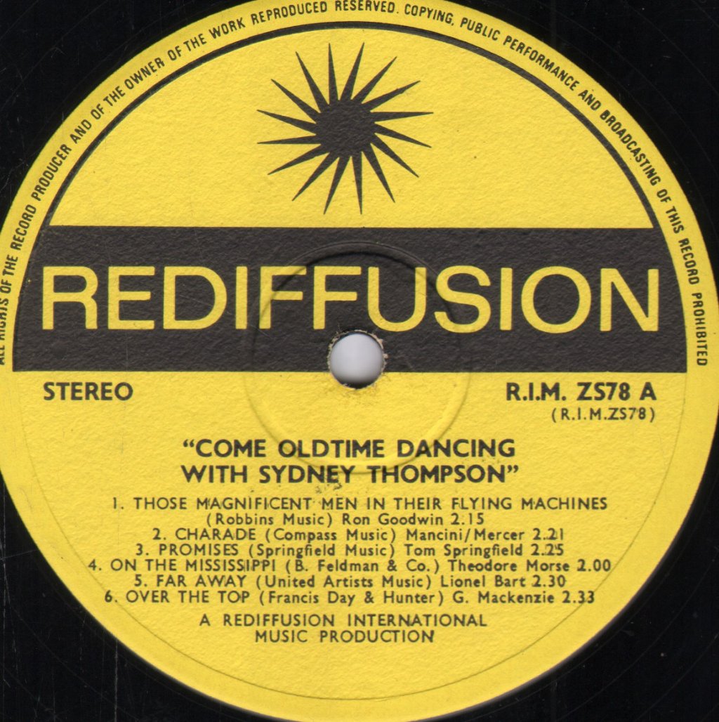 Sydney Thompson - Come Old Time Dancing With Sydney Thompson - Lp