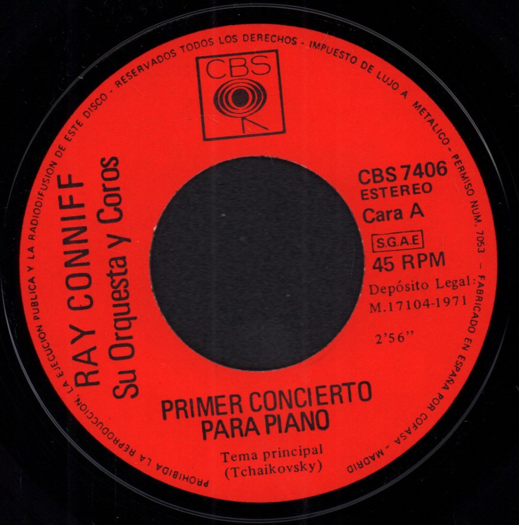 Ray Conniff - primer concierto para piano - 7 Inch