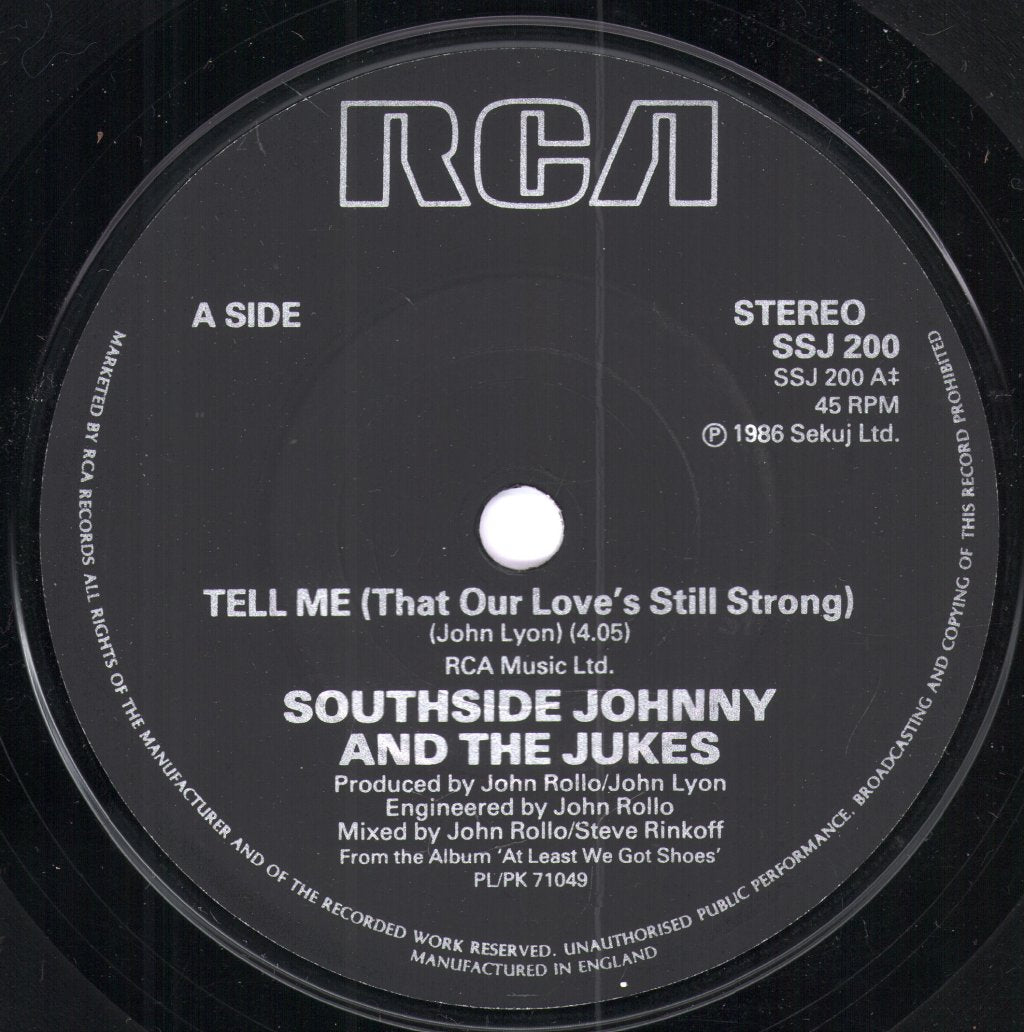 Southside Johnny And The Jukes - Tell Me - 7 Inch