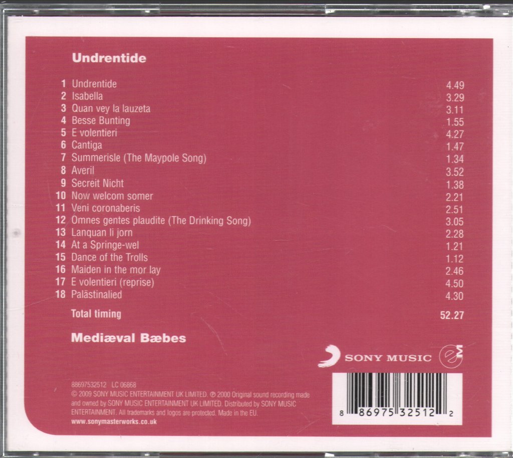 Mediæval Bæbes - Undrentide - Cd