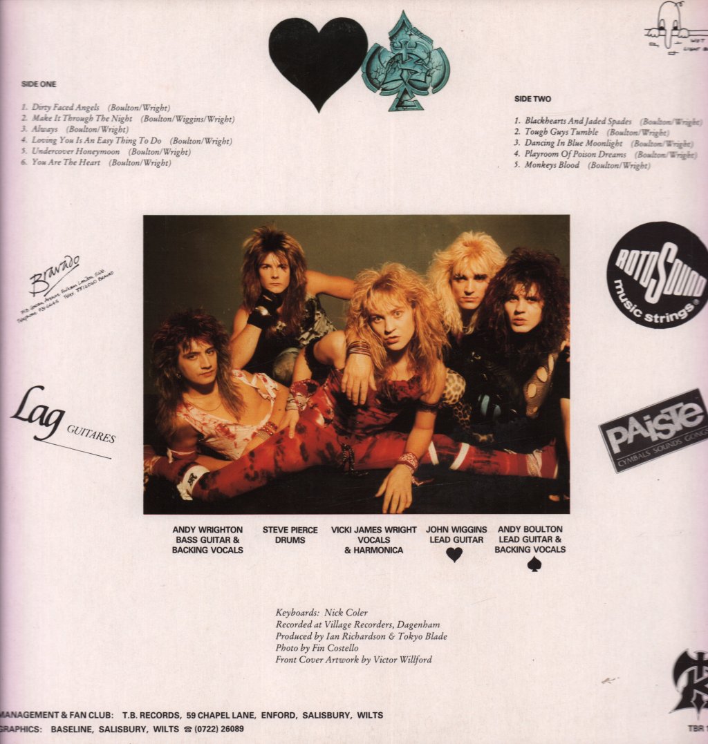 Tokyo Blade - Blackhearts And Jaded Spades - Lp