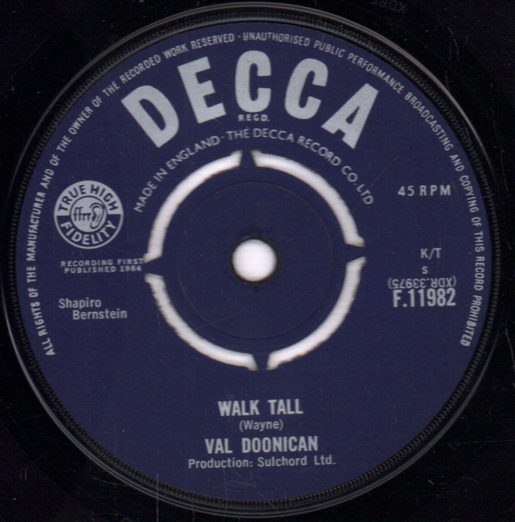 Val Doonican - Walk Tall - 7 Inch