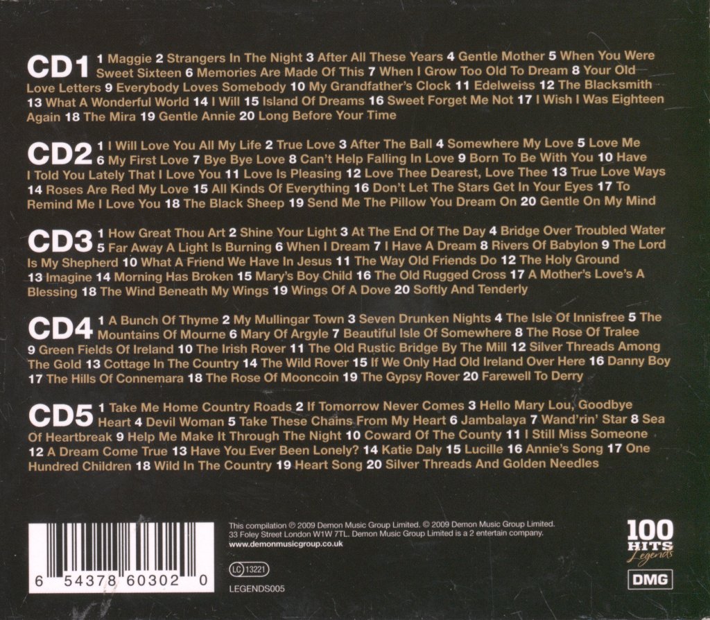 Foster & Allen - 100 Hits Legends - Cd Set