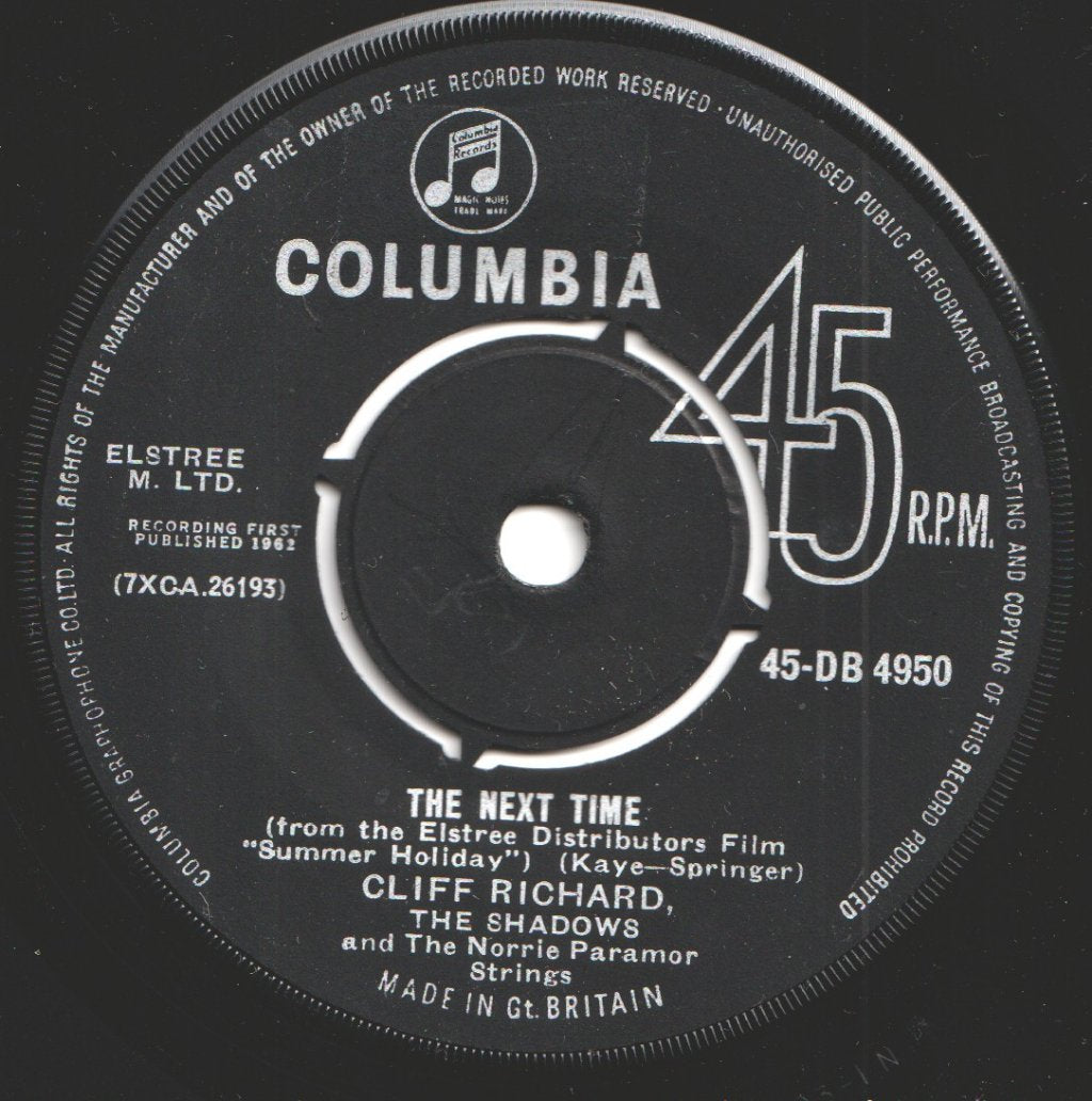 Cliff Richard - Next Time - 7 Inch