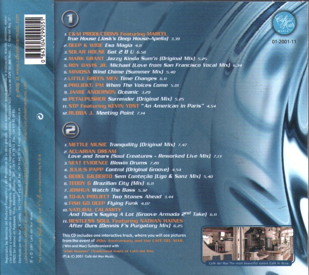 Various Artists - Café Del Mar - Chillhouse Mix 2 - Double Cd