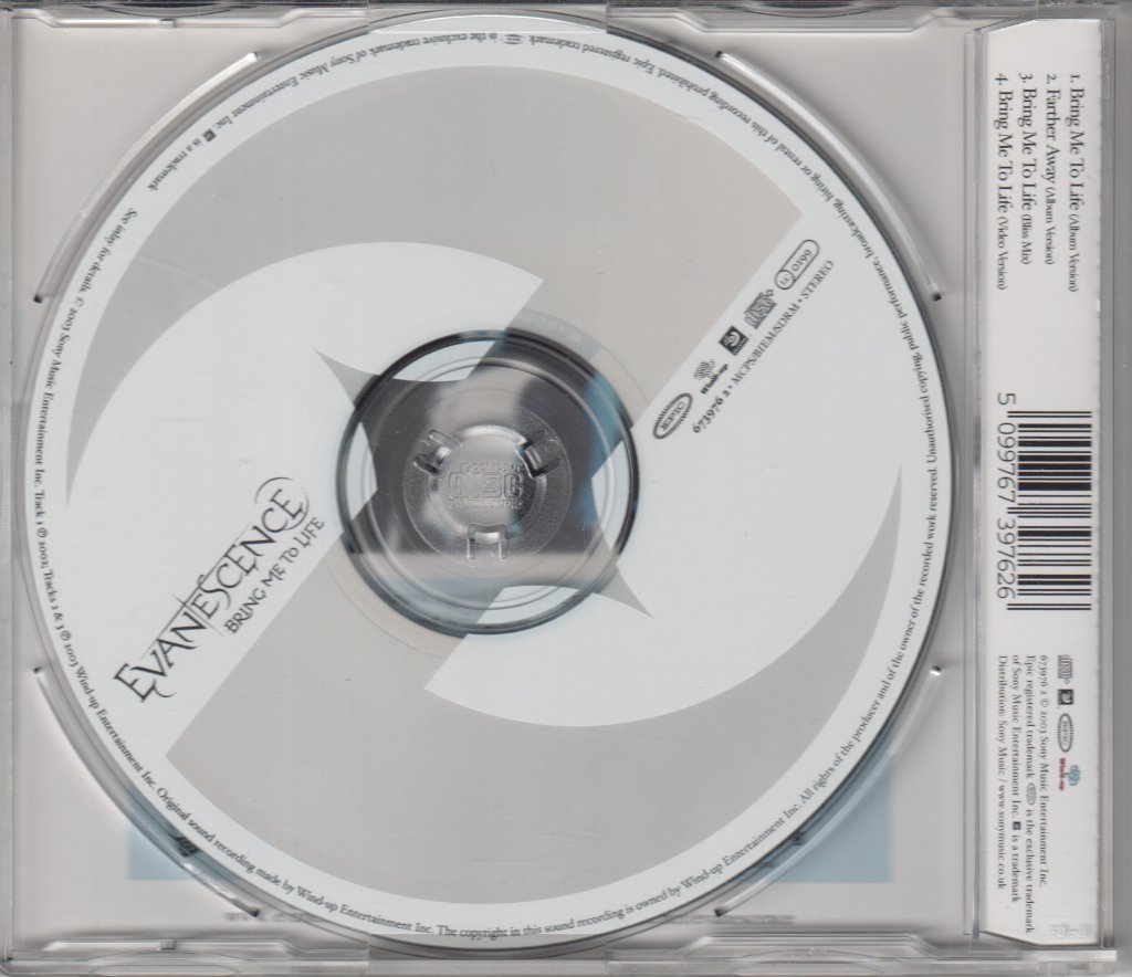 Evanescence - Bring Me To Life - Cd