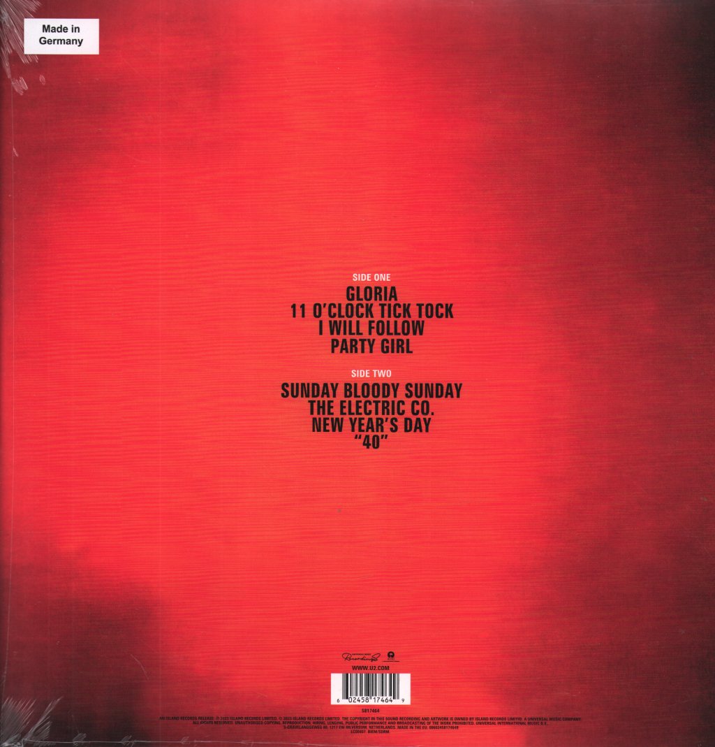 U2 - Under A Blood Red Sky (Black Friday 2023) - Lp