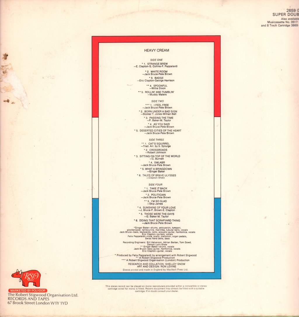 Cream - Heavy Cream - Double Lp