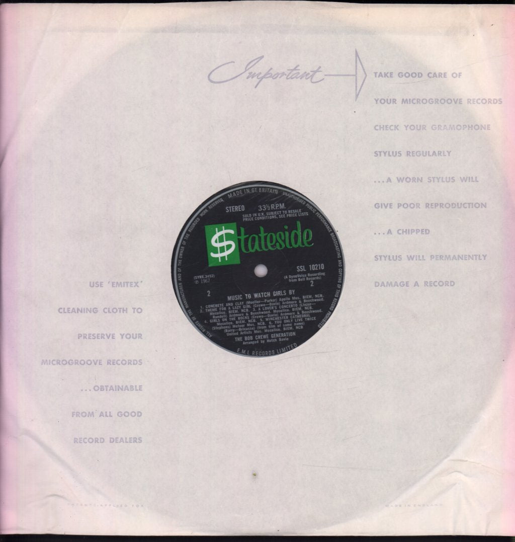 Bob Crewe Generation - Music To Watch Girls By - Lp