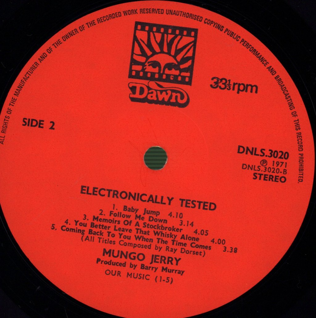 Mungo Jerry - Electronically Tested - Lp