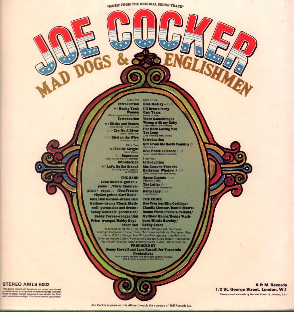 Joe Cocker - Mad Dogs & Englishmen - Double Lp