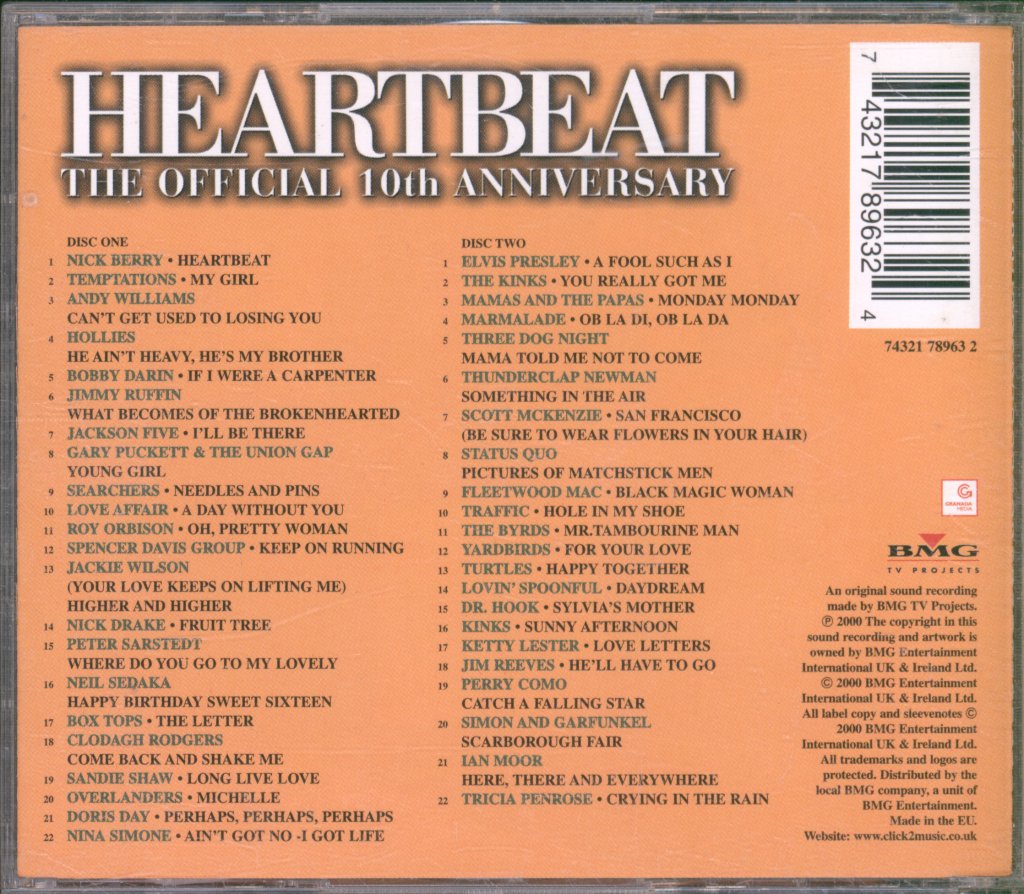 Various Artists - Heartbeat: The Official 10th Anniversary - Double Cd