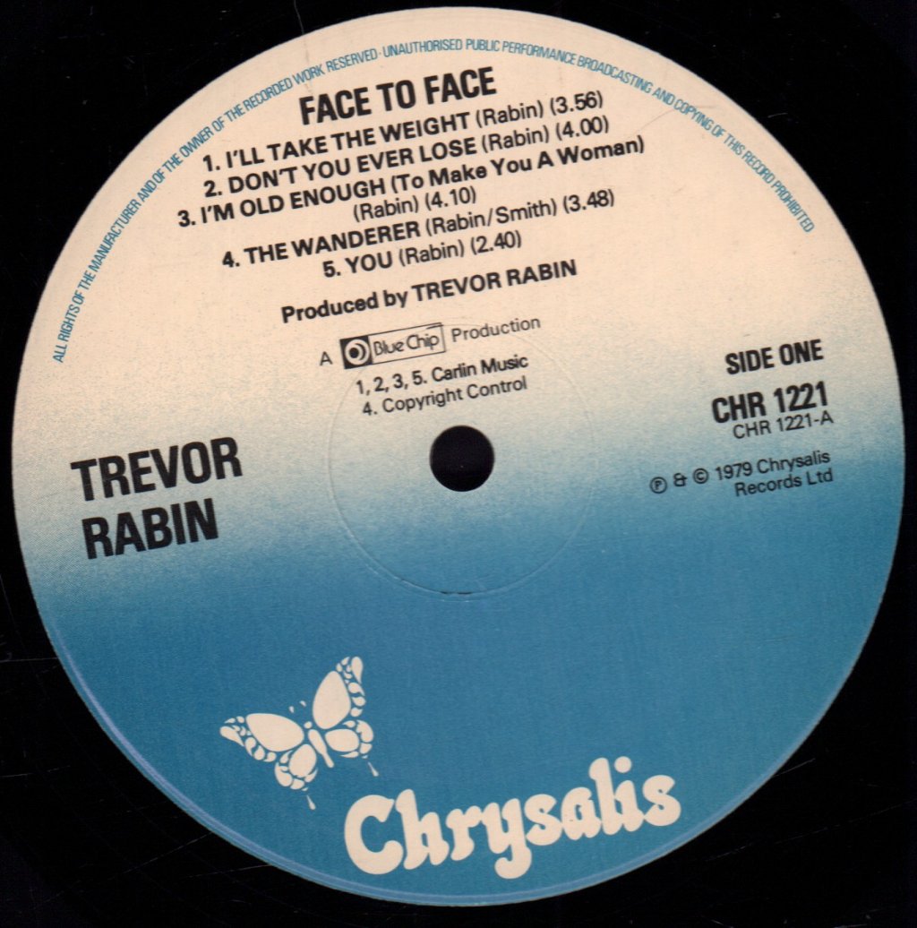 Trevor Rabin - Face To Face - Lp