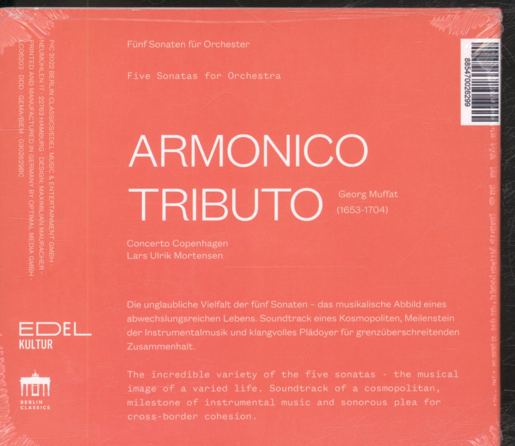 Concerto Copenhagen Lars Ulrik Mortensen - Muffat - Armonico Tributo - Cd