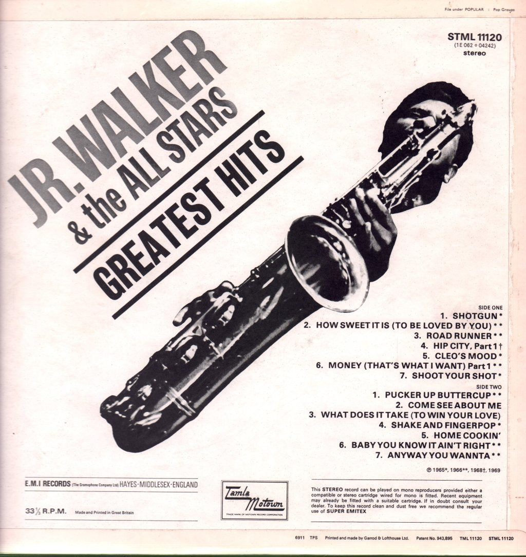 Junior Walker And The All Stars - Greatest Hits - Lp