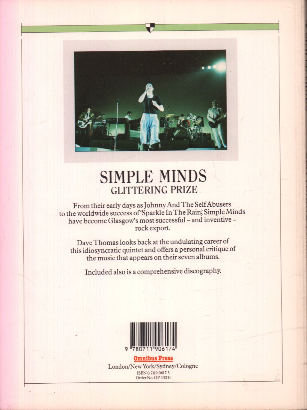 Simple Minds - glittering prize - Book