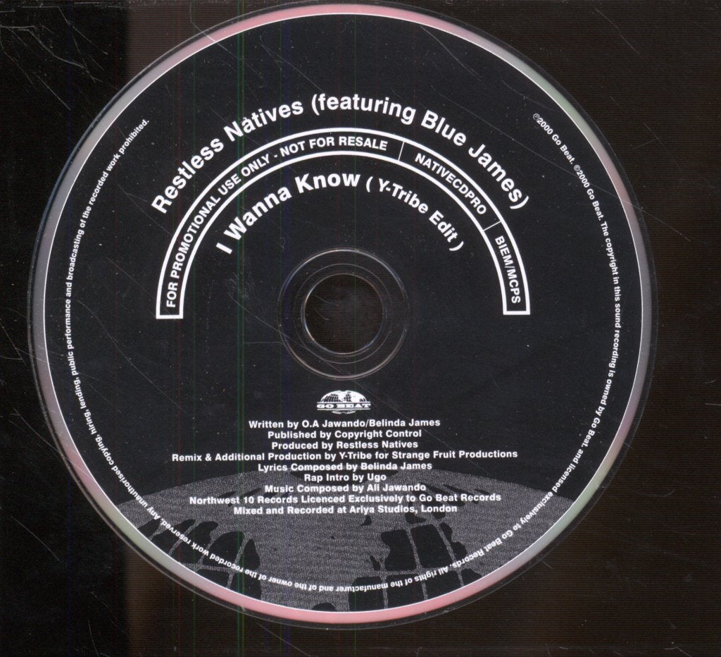 Restless Natives Featuring Blue James - I Wanna Know (Y Tribe Edit) - Cd
