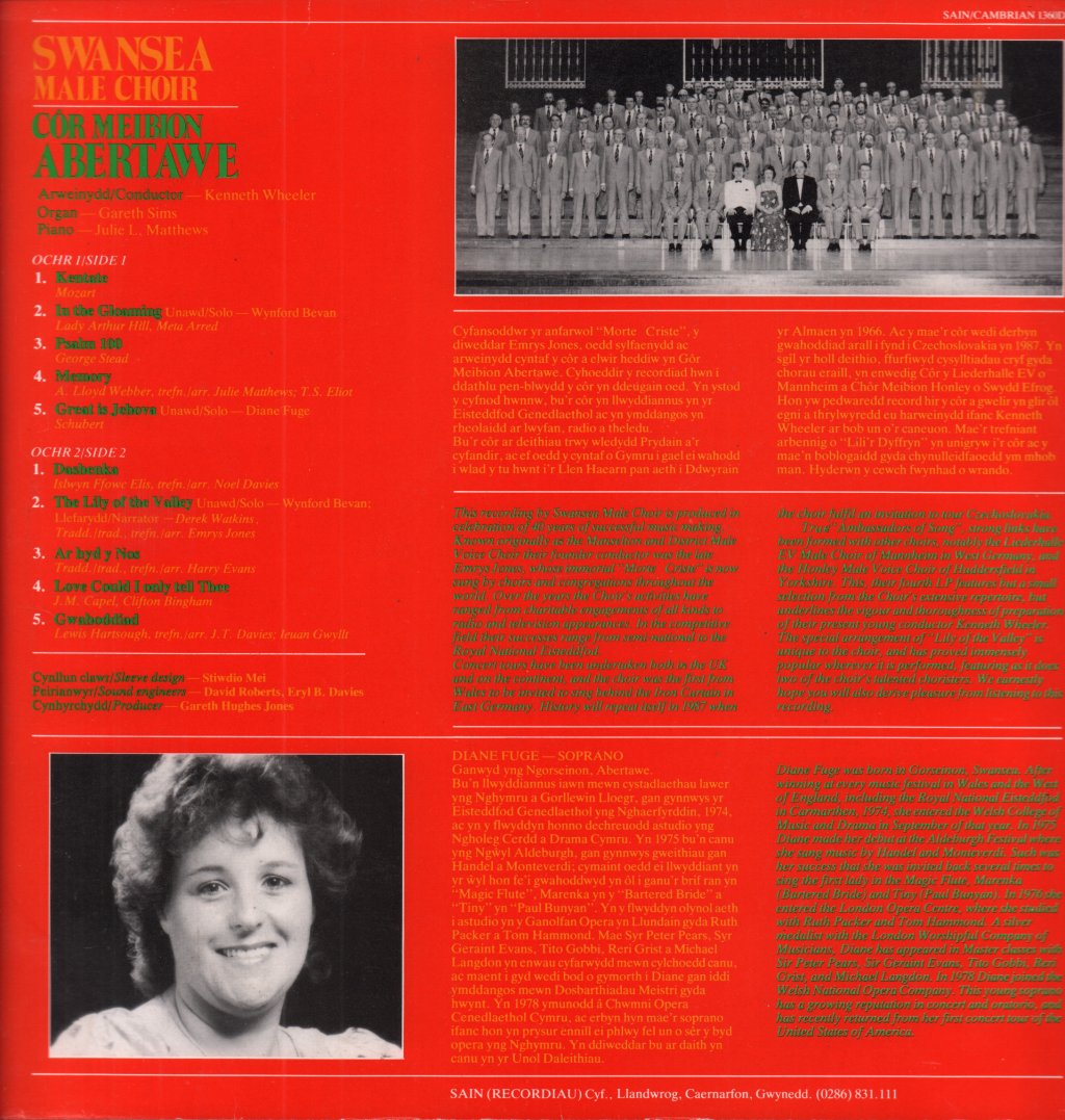 Swansea Male Choir - 40 Years Of Song - Lp
