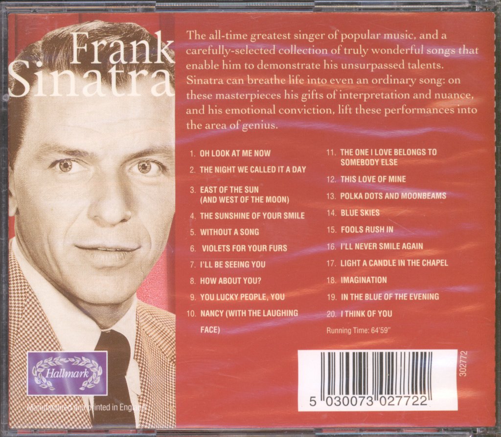 Frank Sinatra - Oh! Look At Me Now - Cd