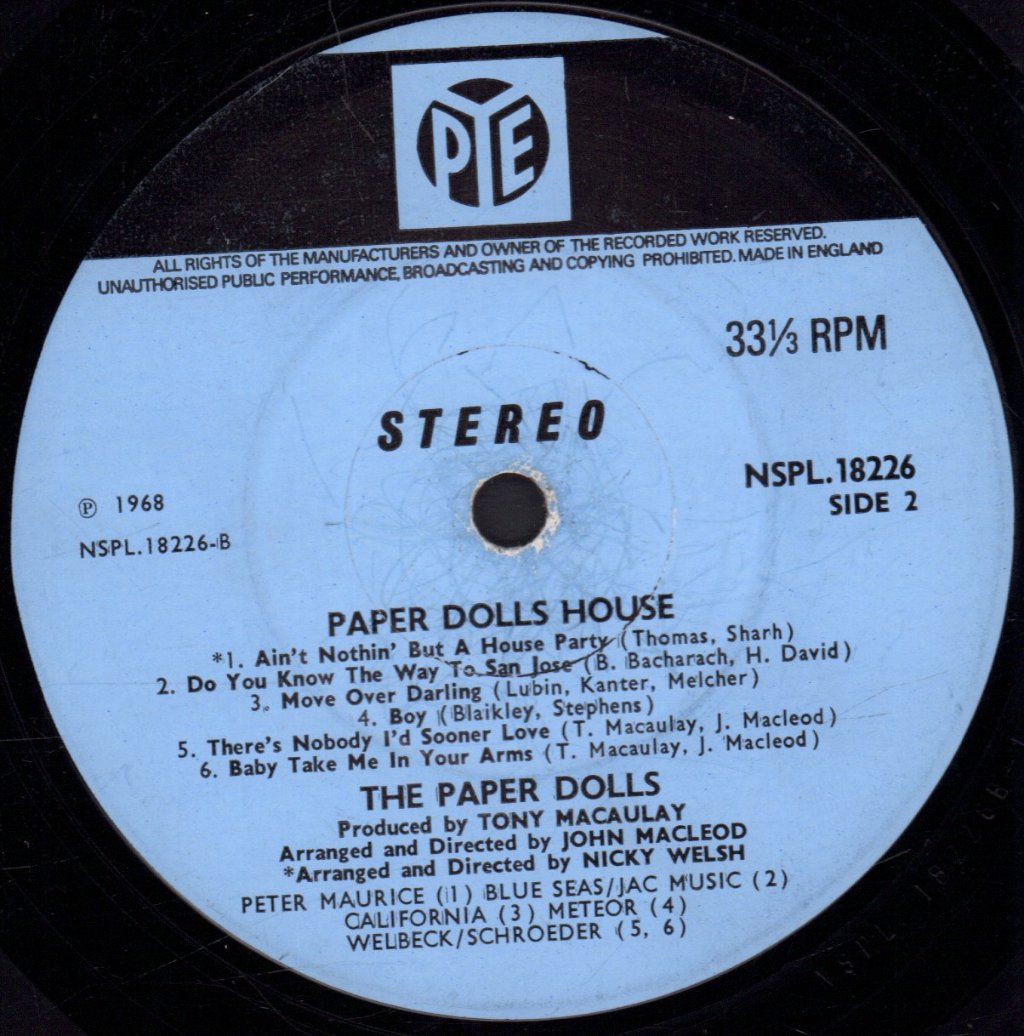 Paper Dolls - Paper Dolls House - Lp