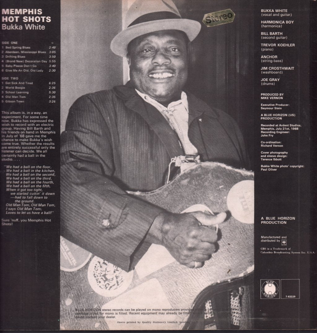 Bukka White - Memphis Hot Shots - Lp