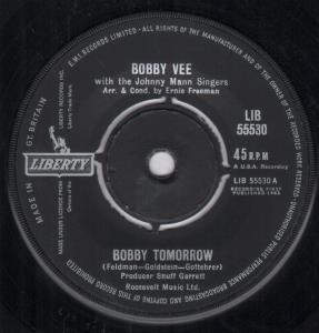 Bobby Vee - Bobby Tomorrow - 7 Inch